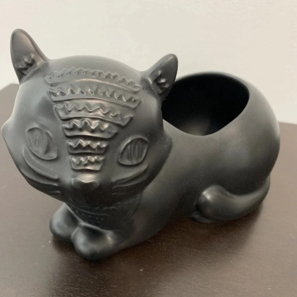 Target Cat Halloween Black Decor From 2014 Cat Kitschy Planter Desk Decoration